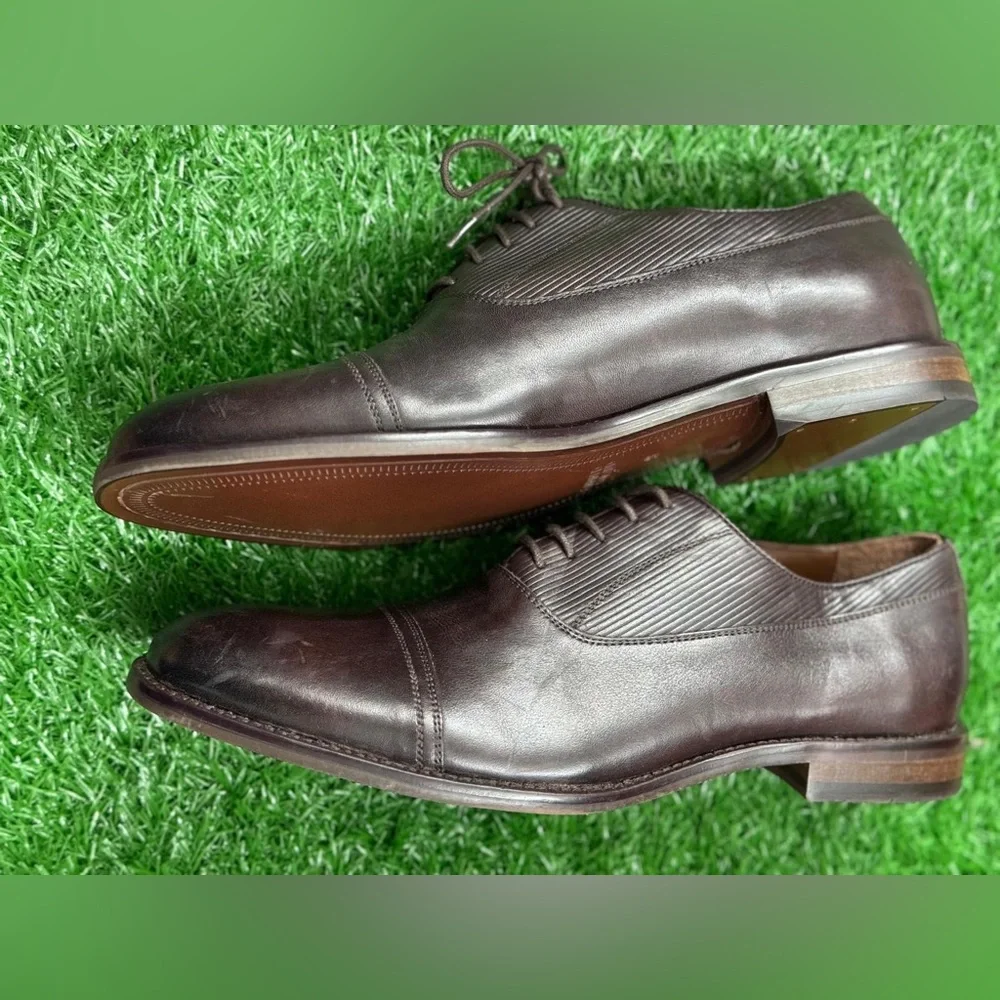 Warfield & Grand Men's‎ Lennox Leather Dress Oxford Shoes Brown Size 9